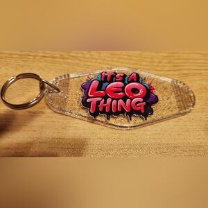 Colorful 'It's a Leo Thing' Keychain